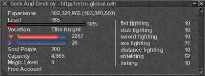 Signature for player Seek And Destroy